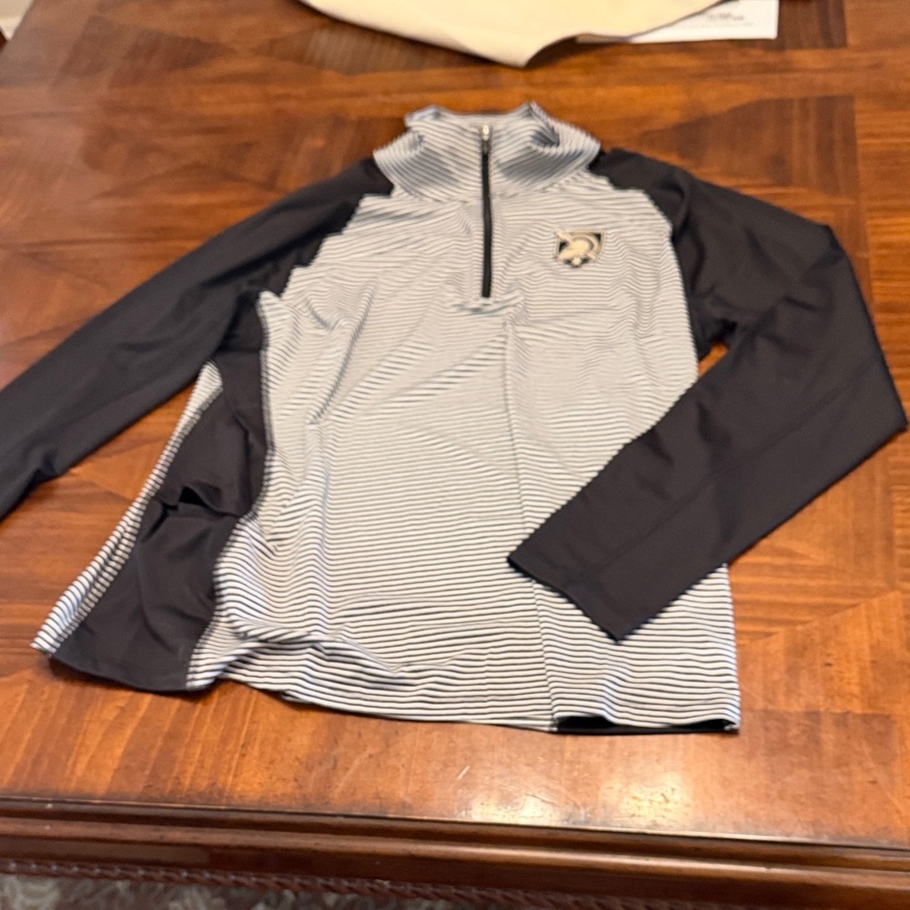 Cutter & Buck Black and White Long Sleeve  Polyester and Spandex top West Point